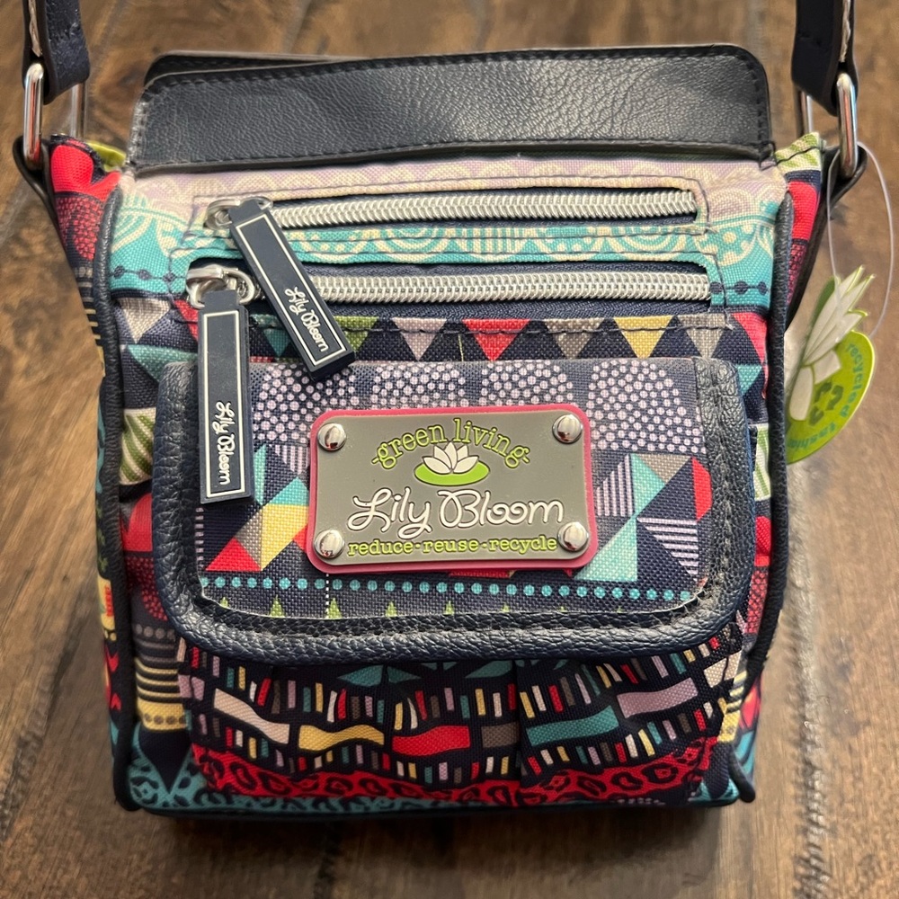 Lilly Bloom Crossbody Bag NWT Purse Multi Color Adjustable Strap Pockets